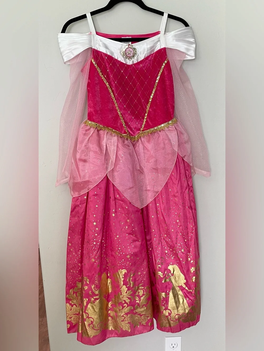 Disney Princess Aurora Gown, Size 13, Pink, White and Gold 👸